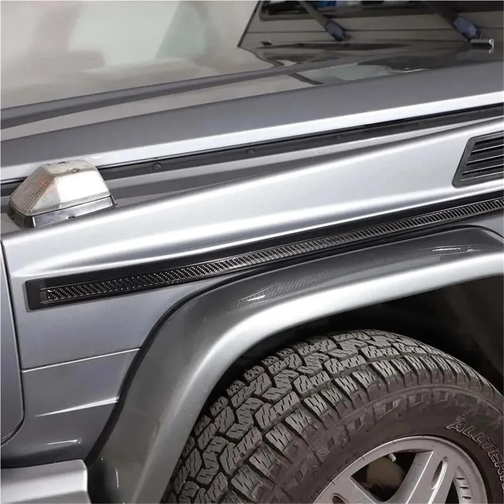 10pcs Acrylic Side Body Moulding Cover Trim Accent Compatible for AMG Brabus W463 G63 G65 G500 Sticker Accessories car Styling(10-18 Black AMG)