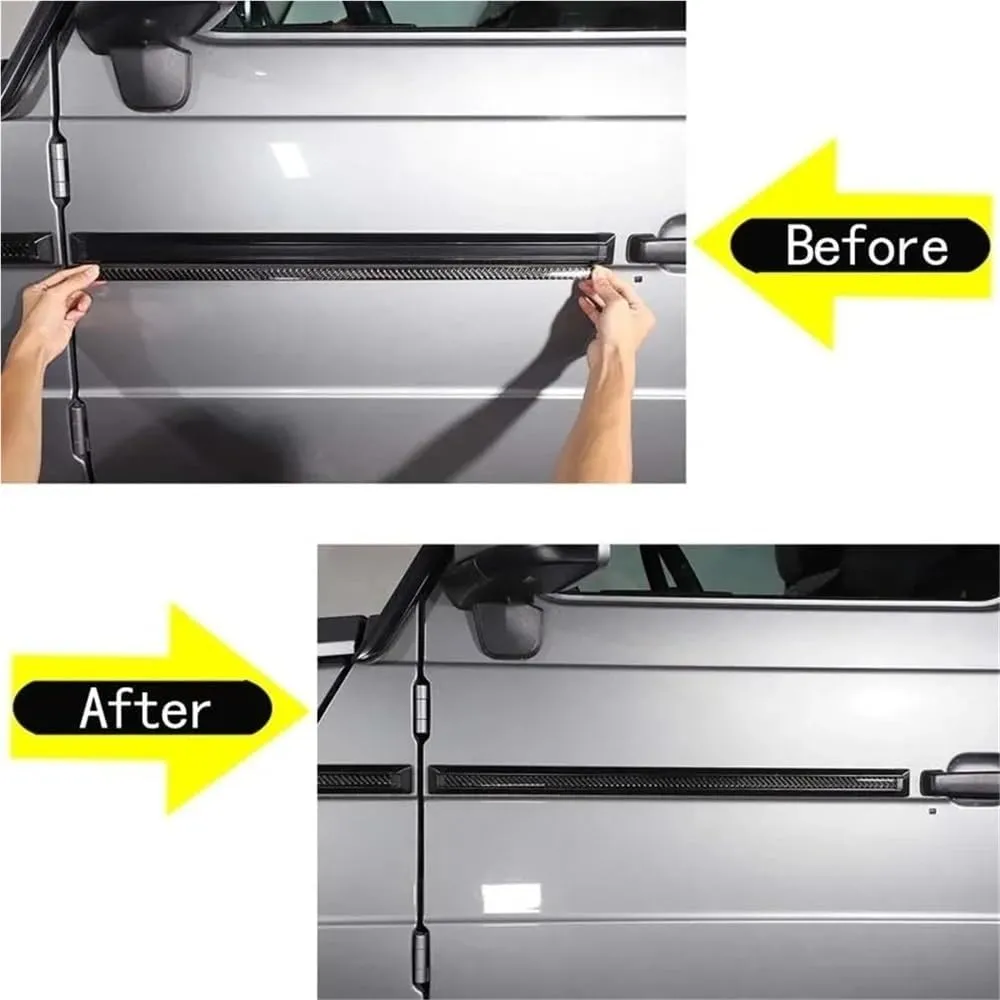 10pcs Acrylic Side Body Moulding Cover Trim Accent Compatible for AMG Brabus W463 G63 G65 G500 Sticker Accessories car Styling(10-18 Black AMG)