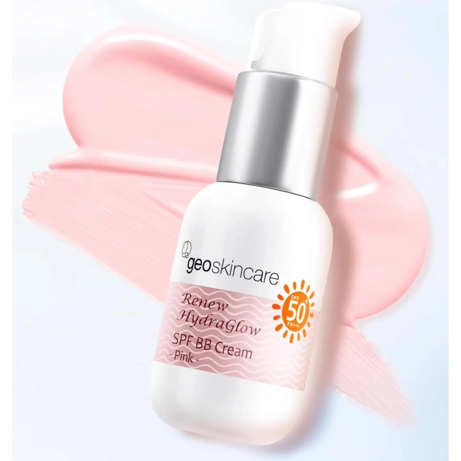 1PC Geoskincare Hydra BB Cream Foundation, Pink/Purple Color Correcting Foundation, Makeup Isolation Foundation Base (Pink, 45ml)