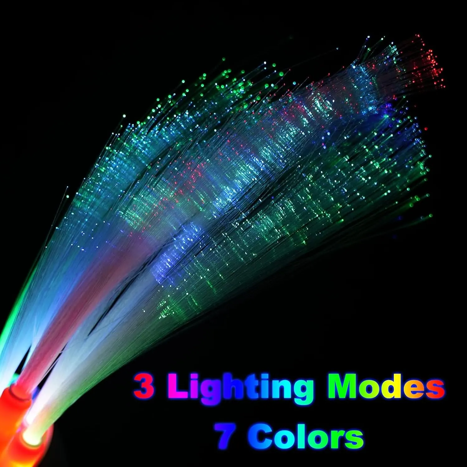 25 Pack Glow Sticks Mardi Gras Party Supplies ,Glow in the Dark Party Supplies,3 Models Flashing Sticks, Fiber Optic Wands Light up Sticks Fit Wedding Birthday Easter valentine's day