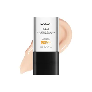 3-in-1 Anti-Wrinkle   Broad Spectrum SPF 50 Foundation Stick - Full Coverage, Flawless Finish, Lightweight Liquid Texture (#001, 0.71 Fl Oz (Pack of 1))
