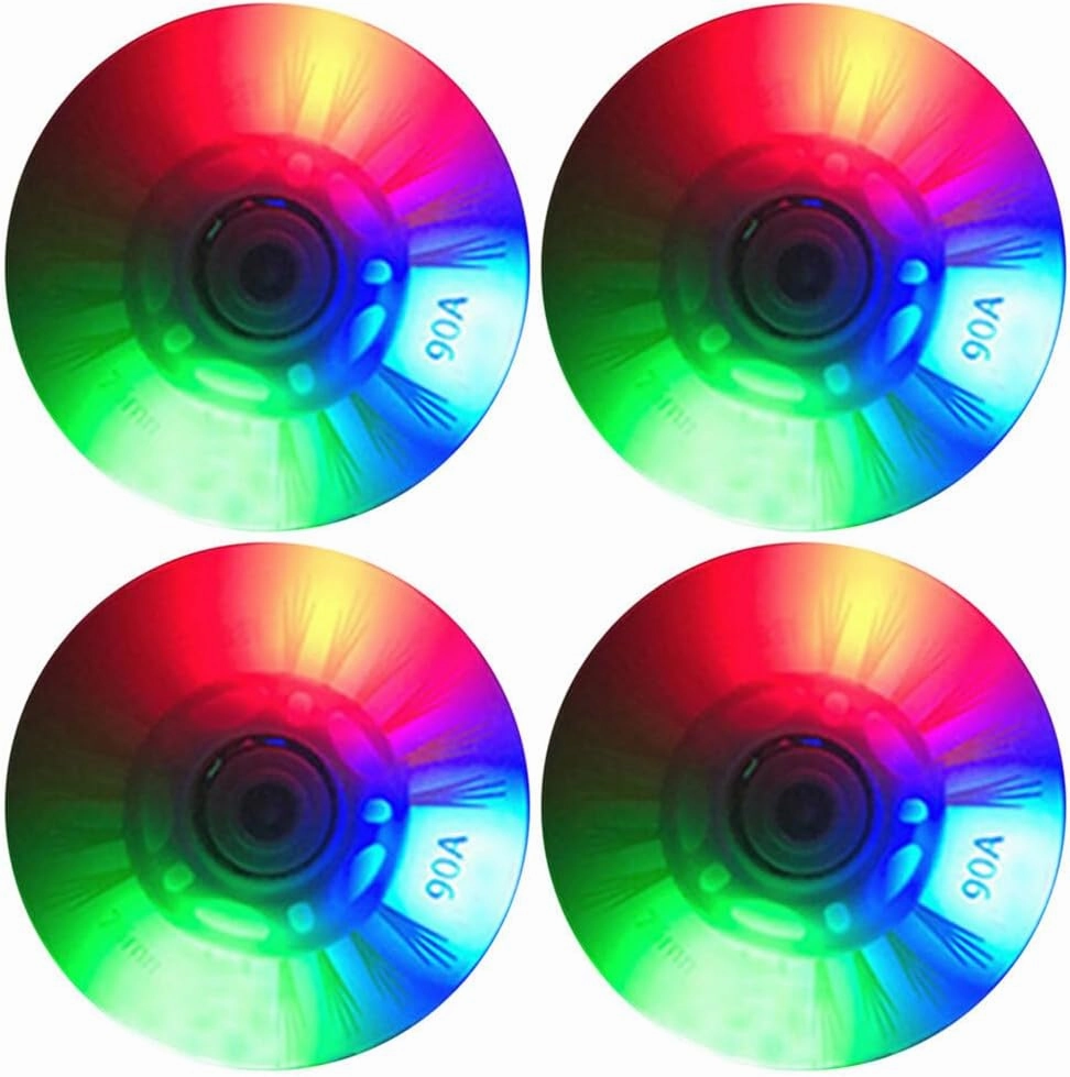 4 Packs Light Up Inline Skate Wheels, 68/70/72/76/80mm Luminous Flash Inline Skates Replacement Wheel with Bearings, LED Flashing Roller Skate Wheels