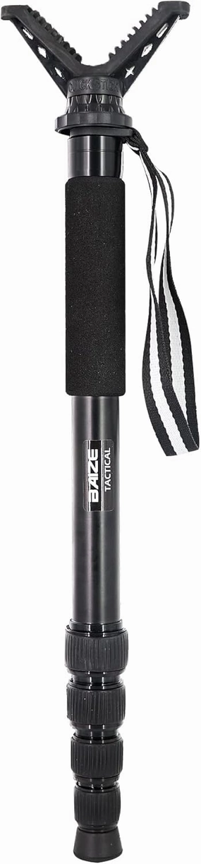 Aluminum Tactical 5-Section Hunting Shooting Stick Monopod Gun Rifle Shooting Rest with Removable 360° Rotation V Yoke, 18.9-62.3 inches Full Height Adjustment Hunting Shooting Stand Platform