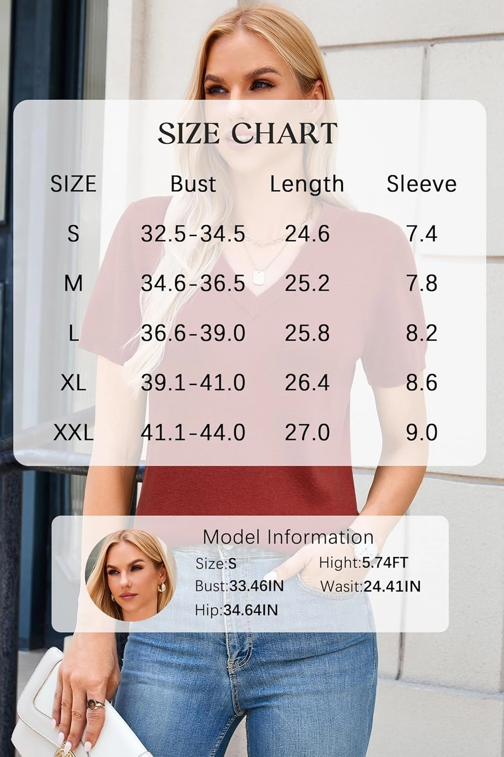Arach&Cloz 2025 Womens Wool Blend Sweater Soft V Neck Short Sleeve Spring Fashion Pullover Tops Business Casual Outfits