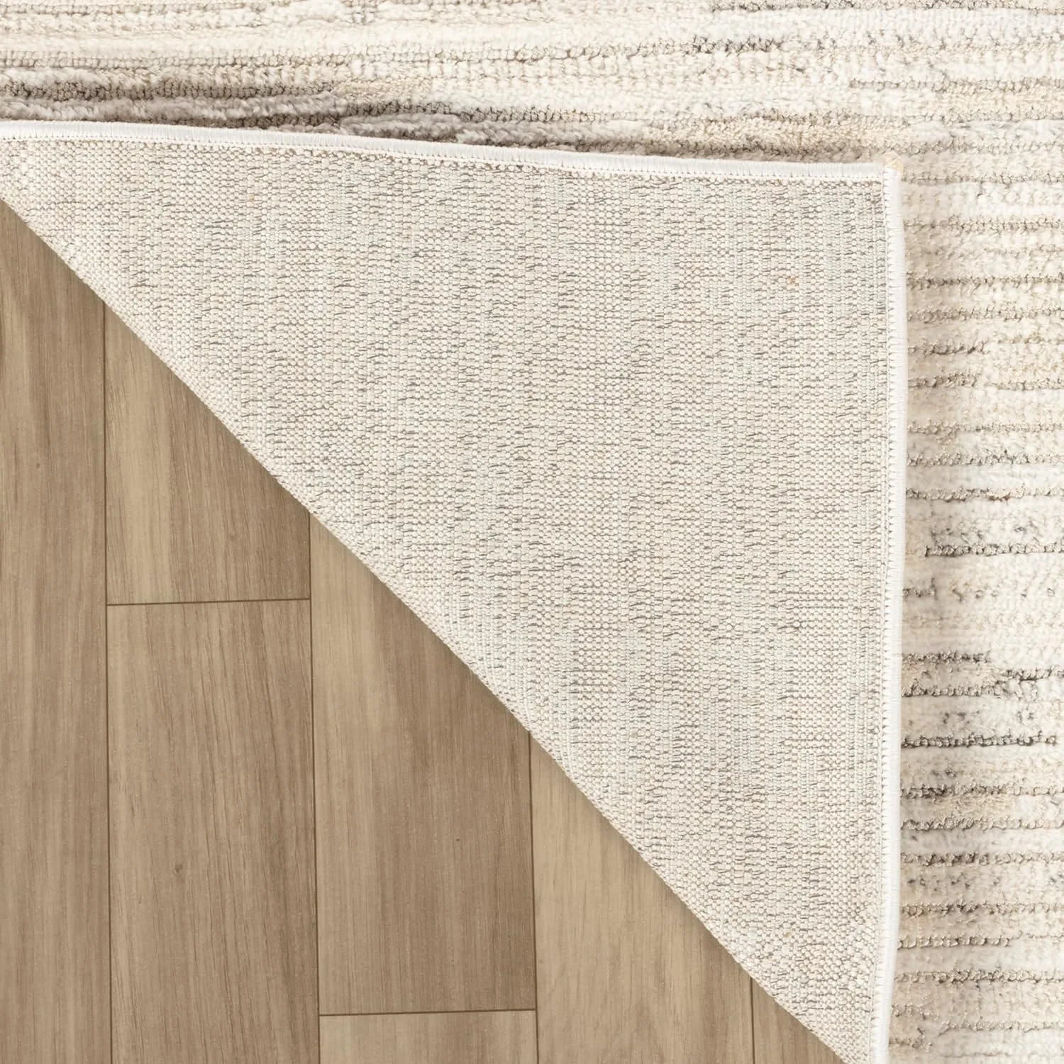 Astra 5'x8' (Exact Size: 5'3" x 7'7") Modern Indoor Area Rug, Beige Cream - Living Room, Bedroom, Dining Room, and Kitchen