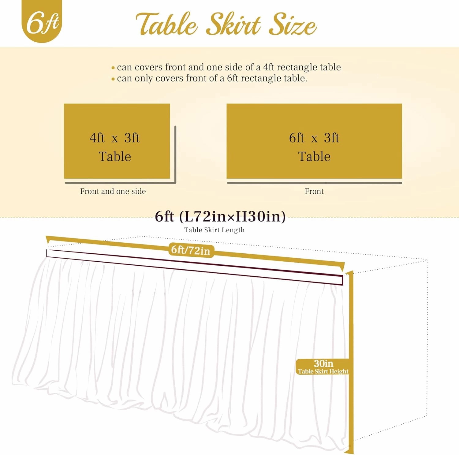 Baby Blue Table Skirt for Baby Shower Boy 6ft Light Blue Tulle Tutu Table Cloth for Elephant Birthday Party Ocean Baby Shark Gender Reveal Cake Table Decorations