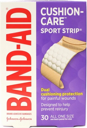 BAND-AID Bandages Cushion-Care Sport Strip 30 ea (Pack of 5)
