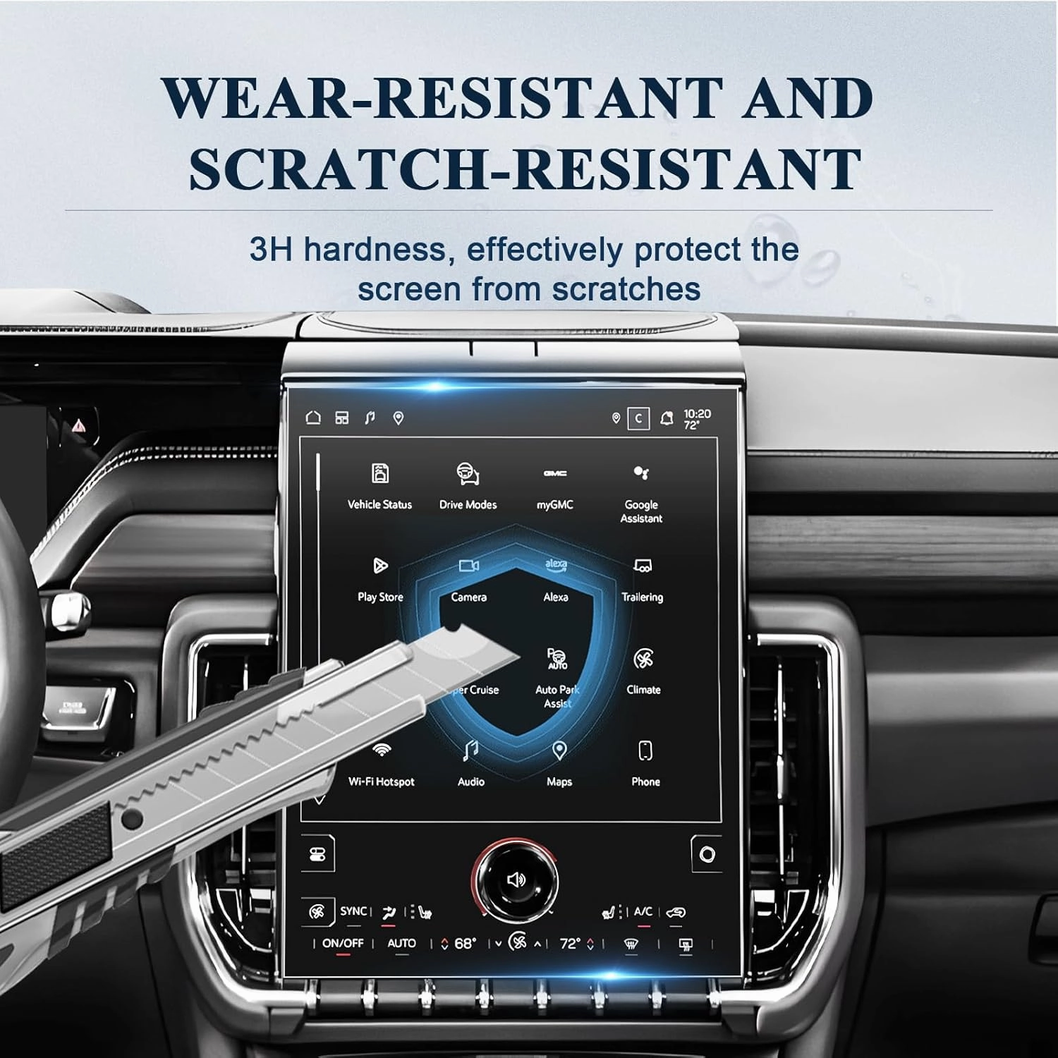 BIBIBO 2Pcs for 2025 GMC Yukon Accessories Screen Protector 2025 Yukon (Elevation/AT4/Denali/AT4 Ultimate/Denali Ultimate) 16.8" Display Nano Foils [Anti Glare & Scratch Ultra-Clear]