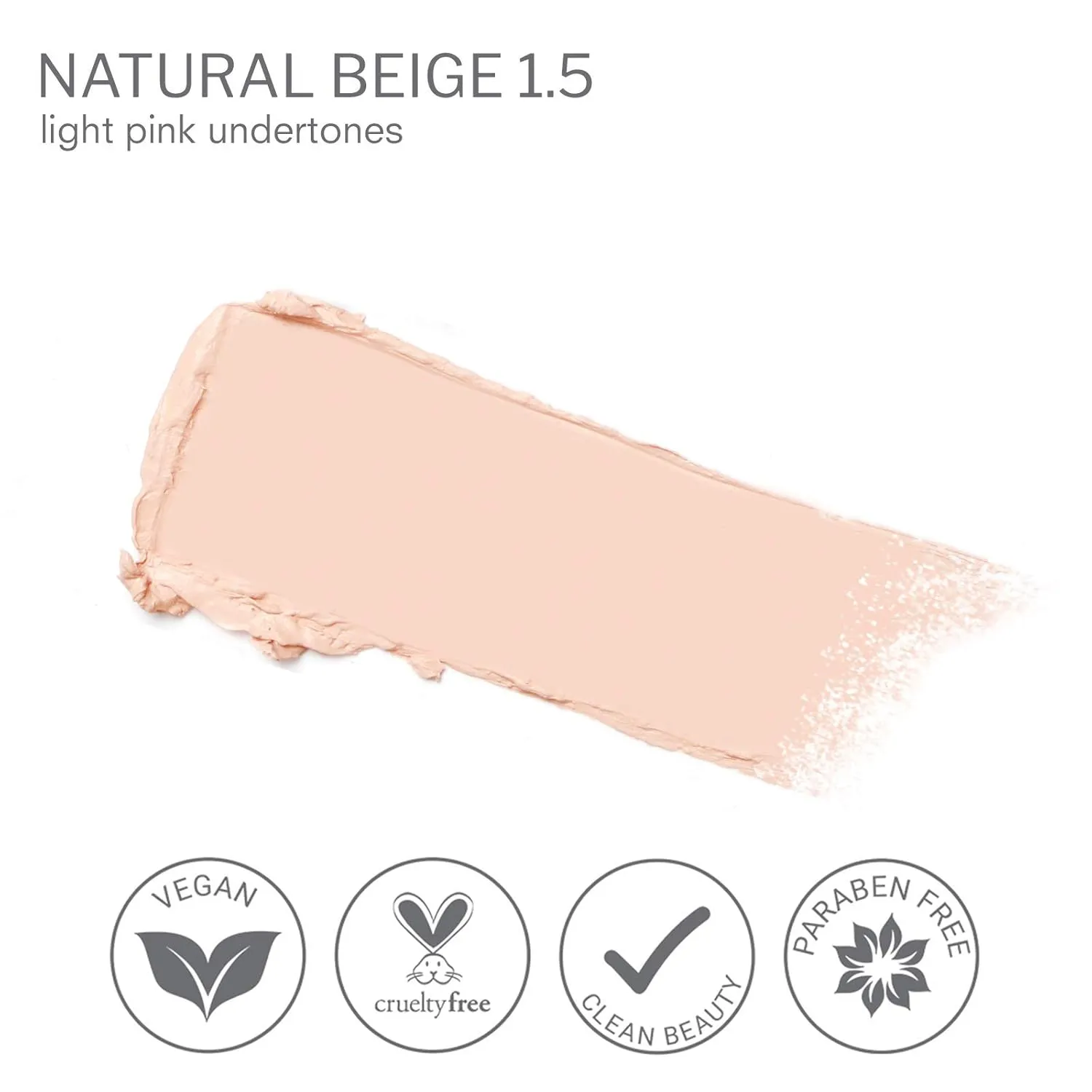 Camera Stick Foundation by True   Luscious - Full Coverage Cream Foundation - Non-Comedogenic & Hydrating Formula - Vegan, Paraben Free, & Cruelty Free - 0.49 oz (Shade 1.5: Natural Beige)