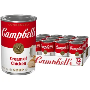Campbell's Condensed Cream of Chicken Soup, 10.5 Ounce Can (Pack of 12)