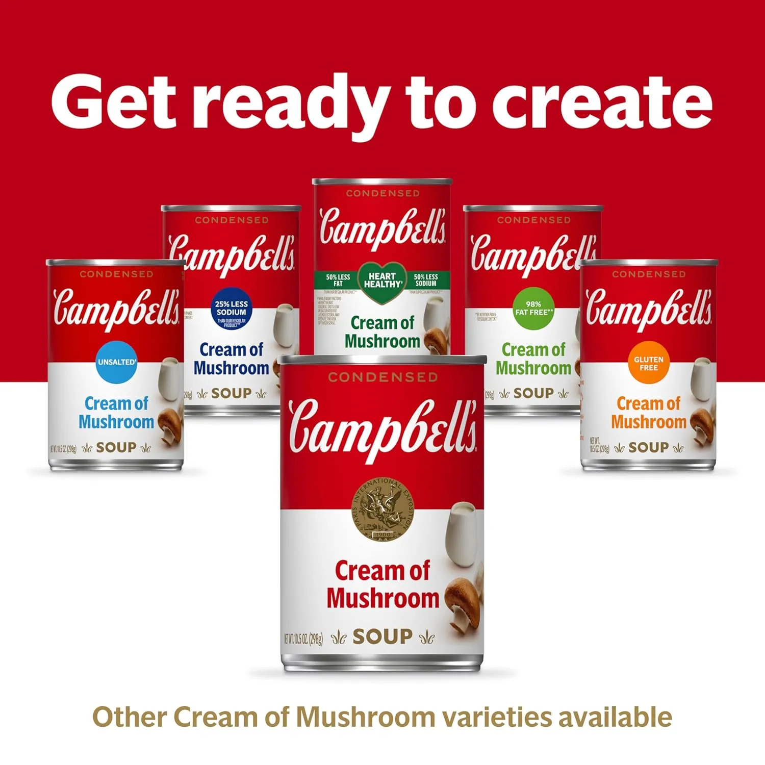 Campbell's Condensed Cream of Mushroom Soup, 10.5 Ounce Can (Case of 12)