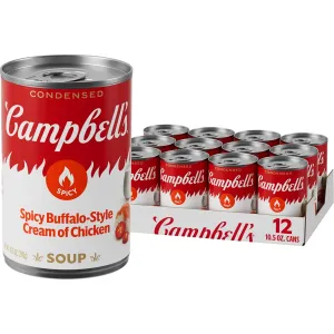 Campbell's Condensed Spicy Buffalo-Style Cream of Chicken Soup, 10.5 oz Can (Pack of 12)