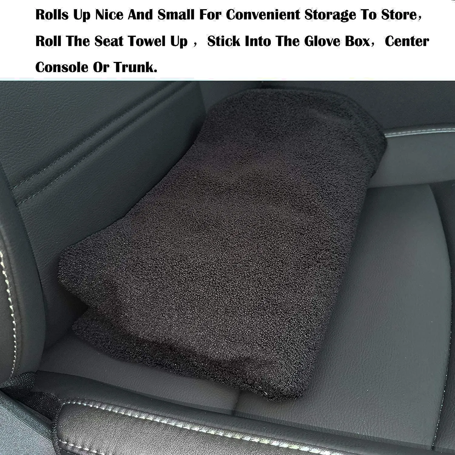 Car Seat Cover Protector Front Seats,for Gym Workout,Running,Swimming,Beach and Hiking,Waterproof Sweat Towel Bucket Seat Covers for Cars SUV Trucks (Black, 2Pcs)