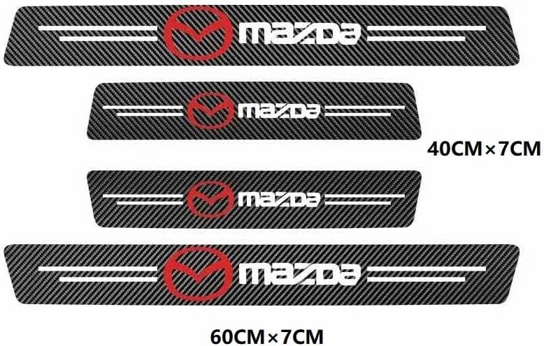 Car Door Sill Protector for Mazda Biante 2008-2018, Carbon Fiber Car Door Threshold Protection Car Door Edge Guards Trunk Door Entry Edge Protection Sticker Accessories,8pcs