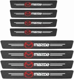 Car Door Sill Protector for Mazda Biante 2008-2018, Carbon Fiber Car Door Threshold Protection Car Door Edge Guards Trunk Door Entry Edge Protection Sticker Accessories,8pcs