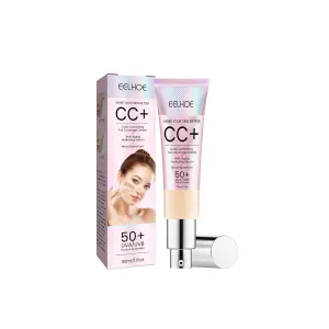 CC  Cream Illumination SPF50 w/Luxe Brush Makeup - Color Correcting Cream, Full-Coverage Foundation, Hydrating Serum & SPF 50  Sunscreen Radiant Finish 1 fl oz