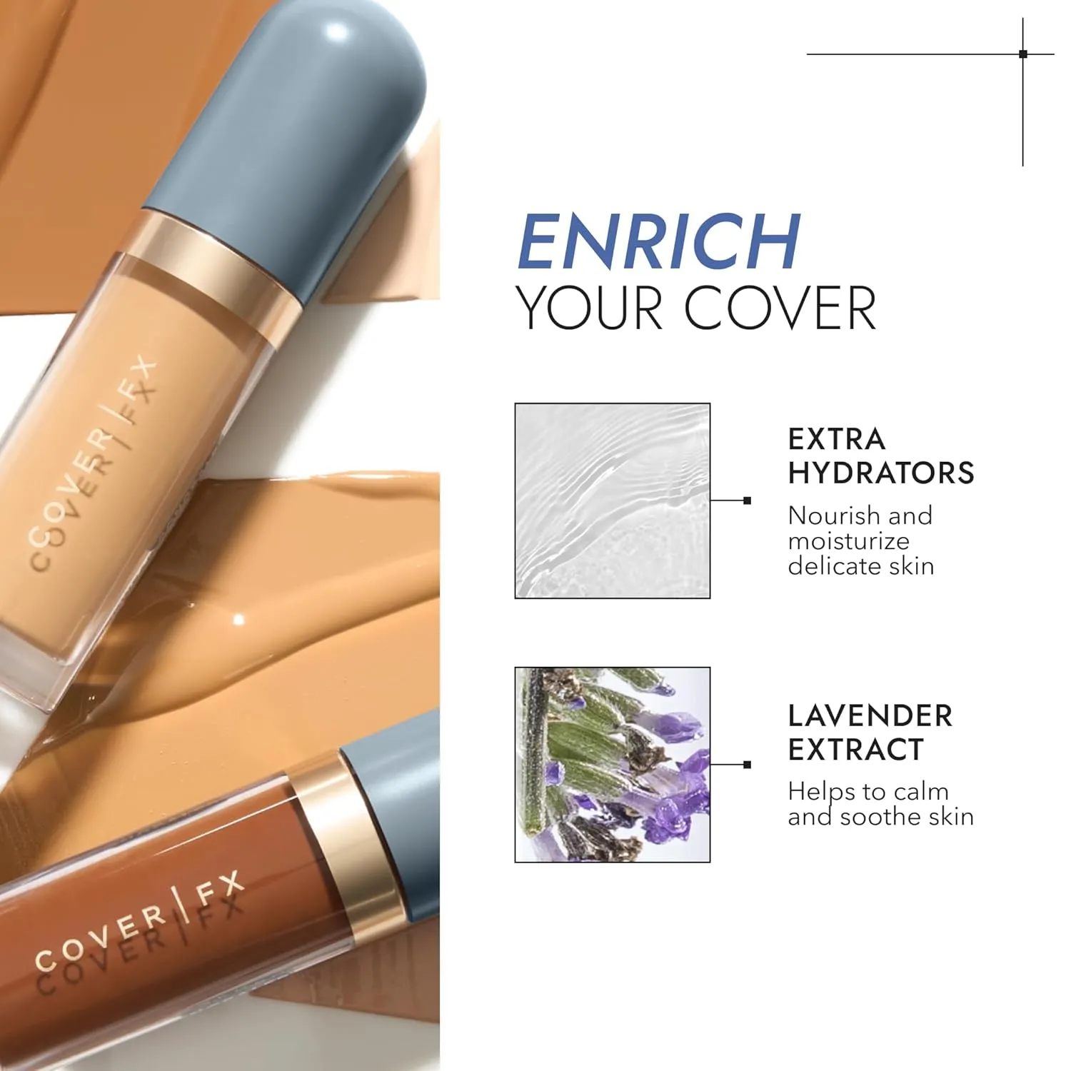 COVER FX Skin Discovered Longwear Full Coverage Concealer | Buildable Crease-Resistant High Coverage Formula Conceals, Corrects, and Brightens | M3- Medium to tan Neutral Warm Undertones