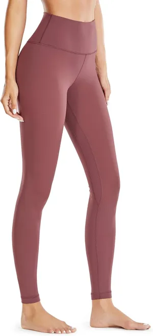 CRZ YOGA Women's Naked Feeling Yoga Pants 28 Inches - High Waisted Workout Leggings Full Length Tights Buttery Soft