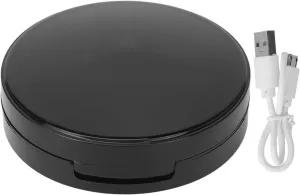 Cushion Foundation Case LED Light Round Mirror Compact Cosmetic Package for Travel