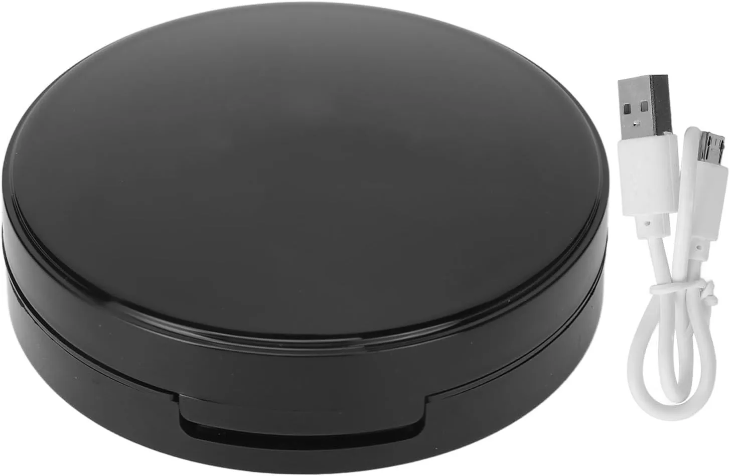 Cushion Foundation Case LED Light Round Mirror Compact Cosmetic Package for Travel