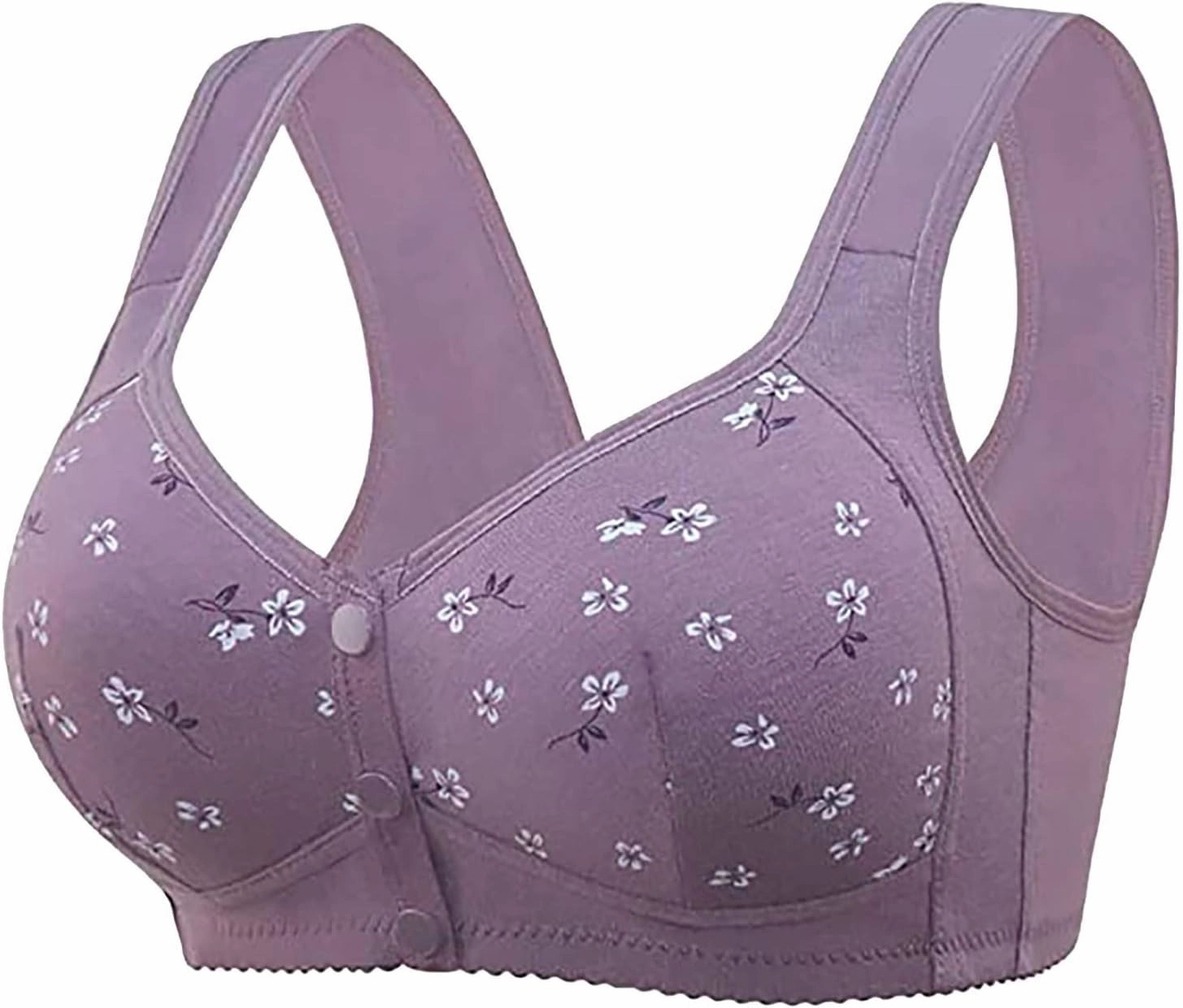 Daisy Bras for Older Women Front Button Close Convenient Everyday Bra 2025 New Comfortable No Underwire Gathering Bra
