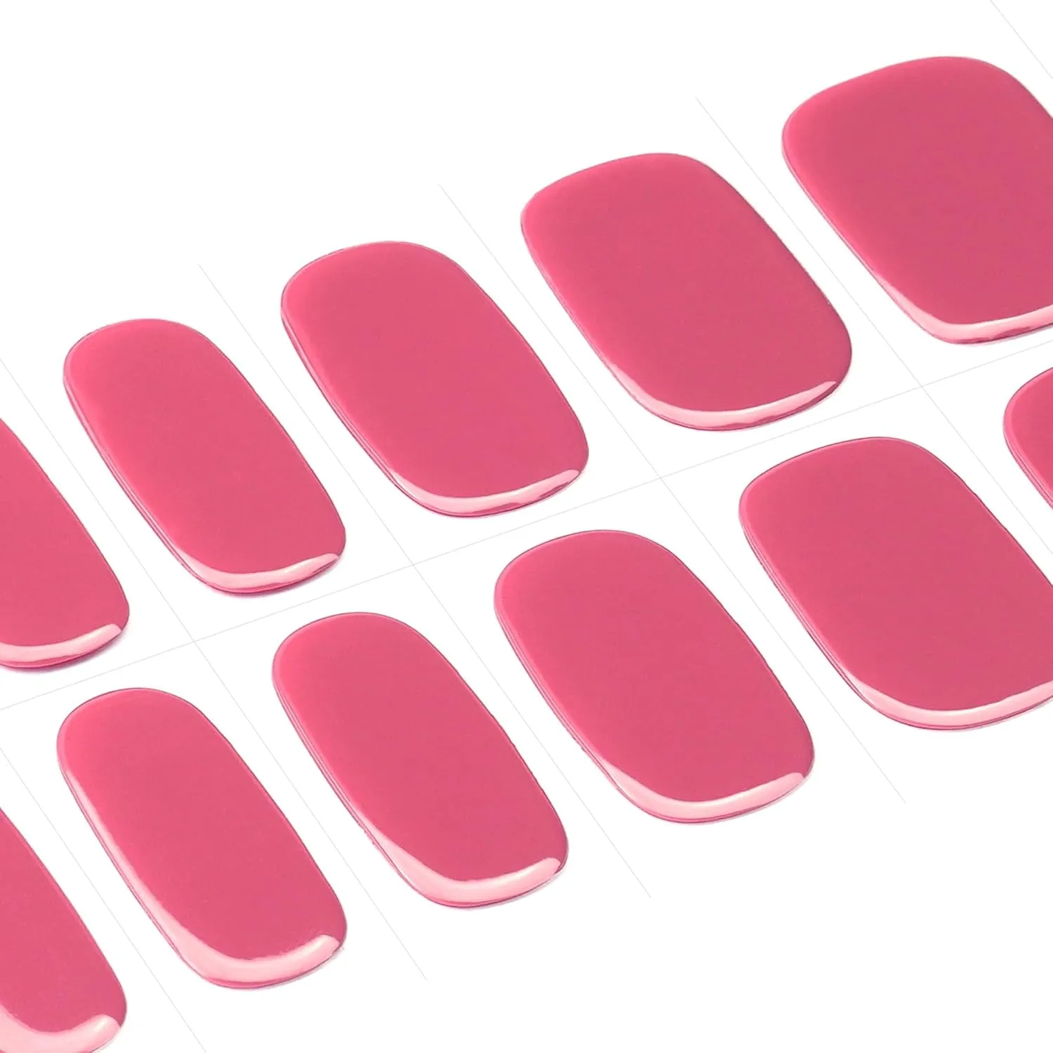 DANNI & TONI Semi Cured Gel Nail Strips Rose Red (Chinese Rose) Red Gel Nail Stickers/Wraps 28 Stickers