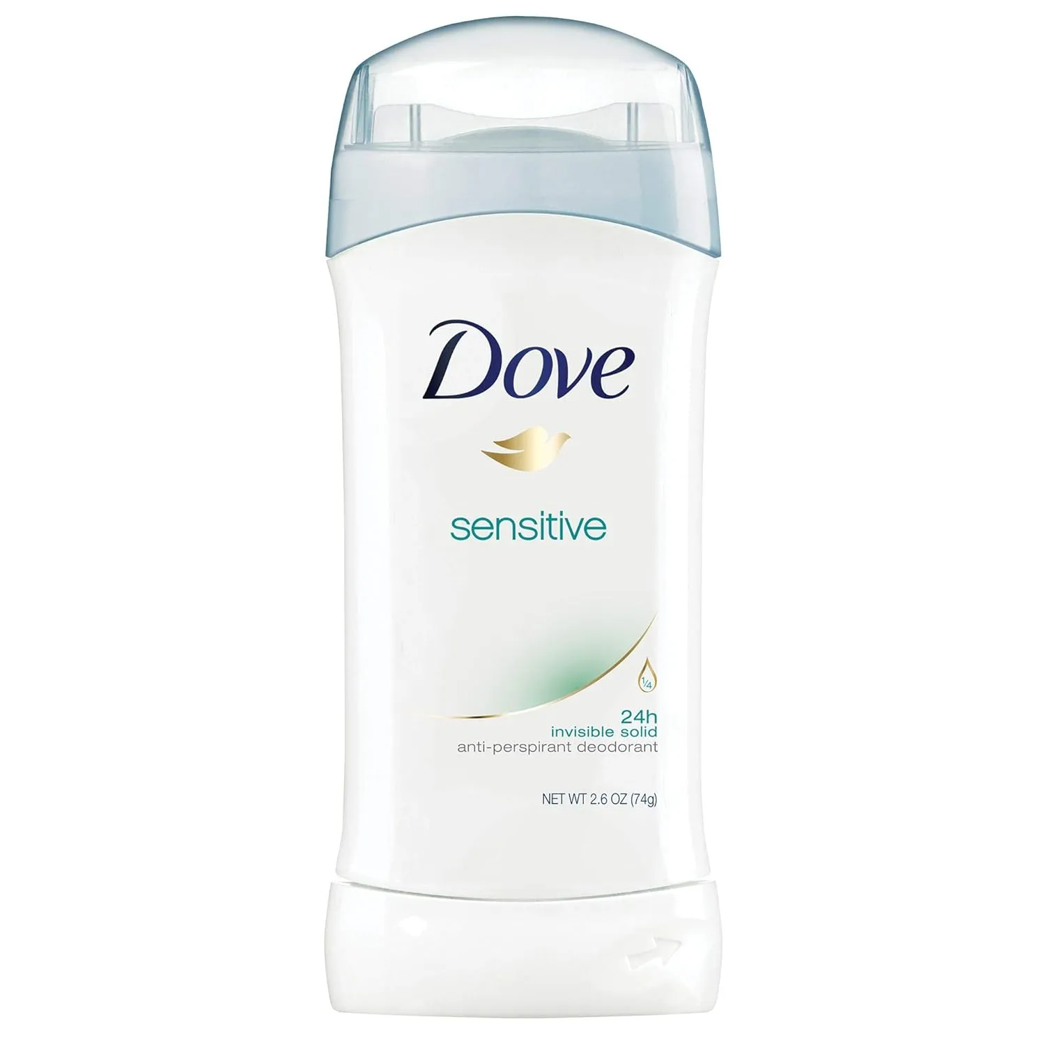 Dove Invisible Solid Antiperspirant Deodorant Stick for Women, 6 Count, Sensitive, For All Day Underarm Sweat & Odor Protection 2.6 oz