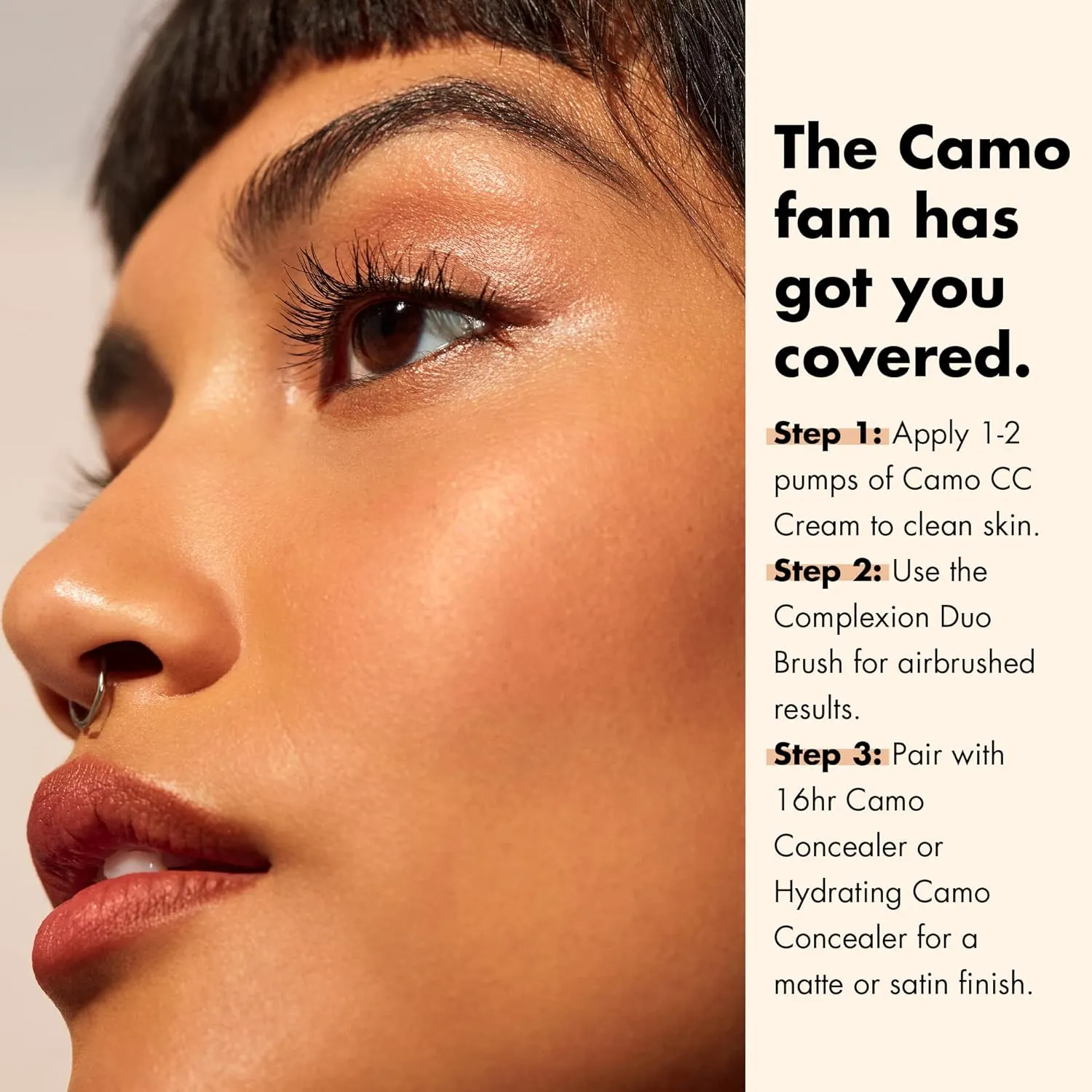 e.l.f. Camo CC Cream, SPF 30 Color-Correcting Medium-To-Full Coverage Face Foundation, Delivers An Airbrushed Finish, Vegan & Cruelty-Free, Light 205 N