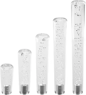 EZAUTO WRAP LED Light RGB Shift Knob Stick Crystal Transparent Bubble Gear Shifter 15cm