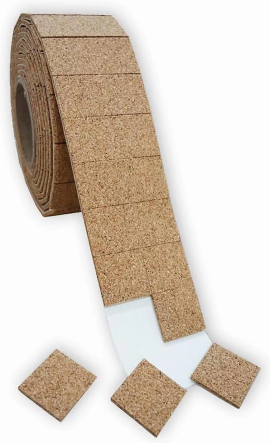 Frank Lowe Cork with Static Back Foam Pads for Glass & Windows (1/4 x 3/4 x 3/4)
