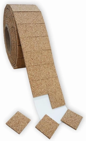 Frank Lowe Cork with Static Back Foam Pads for Glass & Windows (1/4 x 3/4 x 3/4)