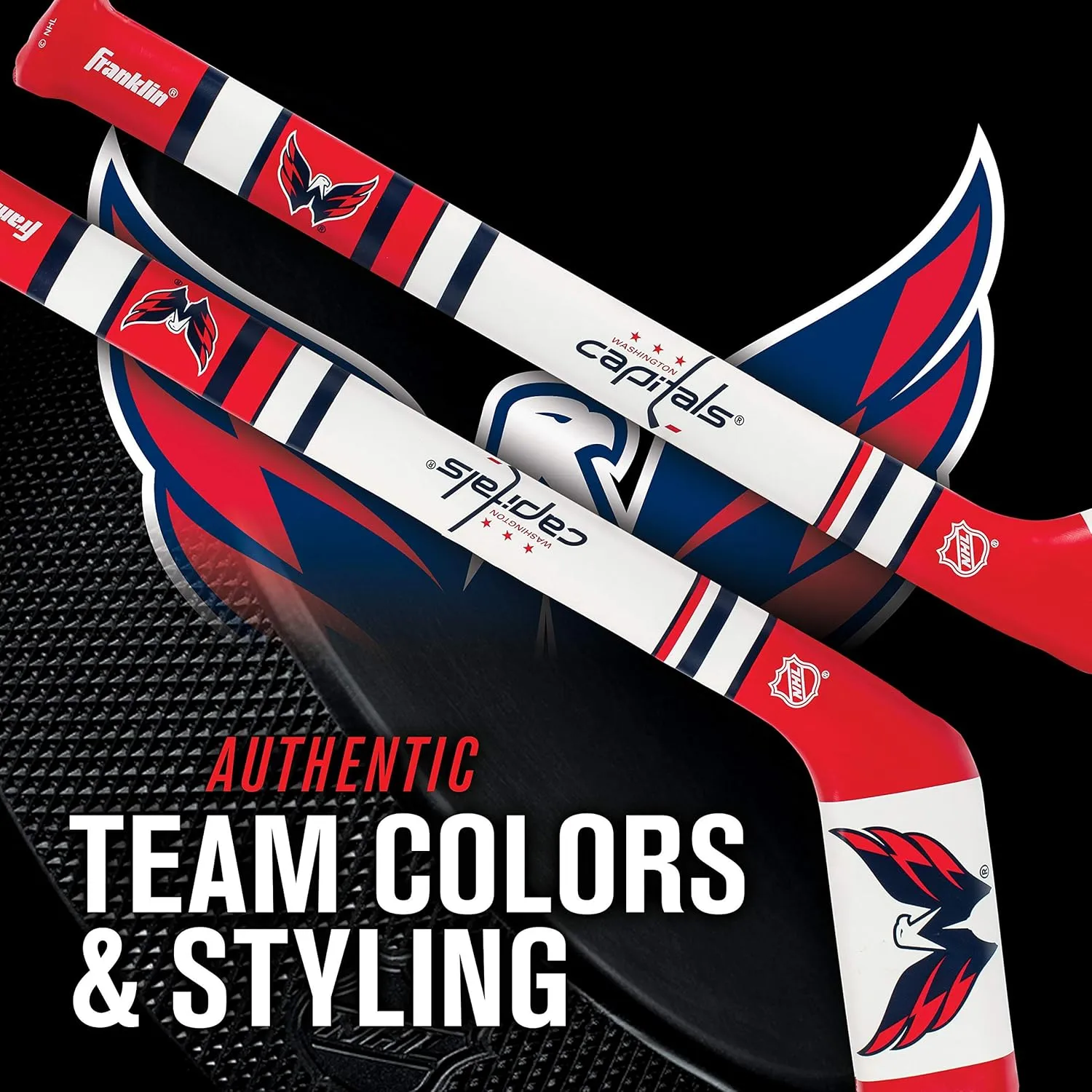 Franklin Sports NHL Team Mini Soft Hockey Stick Set - NHL Team Soft Foam Mini Hockey Stick and Ball - Great Toy for Kids