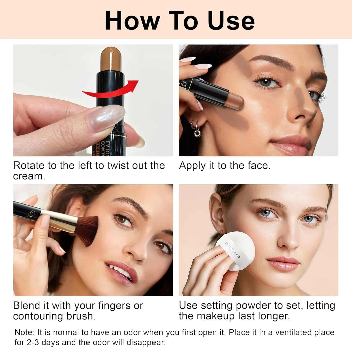 FV Dual-Ended Contour & Highlighter Stick - 2 Pack, Waterproof, Long-Lasting, Creamy & Blendable Formula, Natural Finish Sculpting Stick for Face & Body, Shades: 02 Light/Medium & 04 Natural Medium