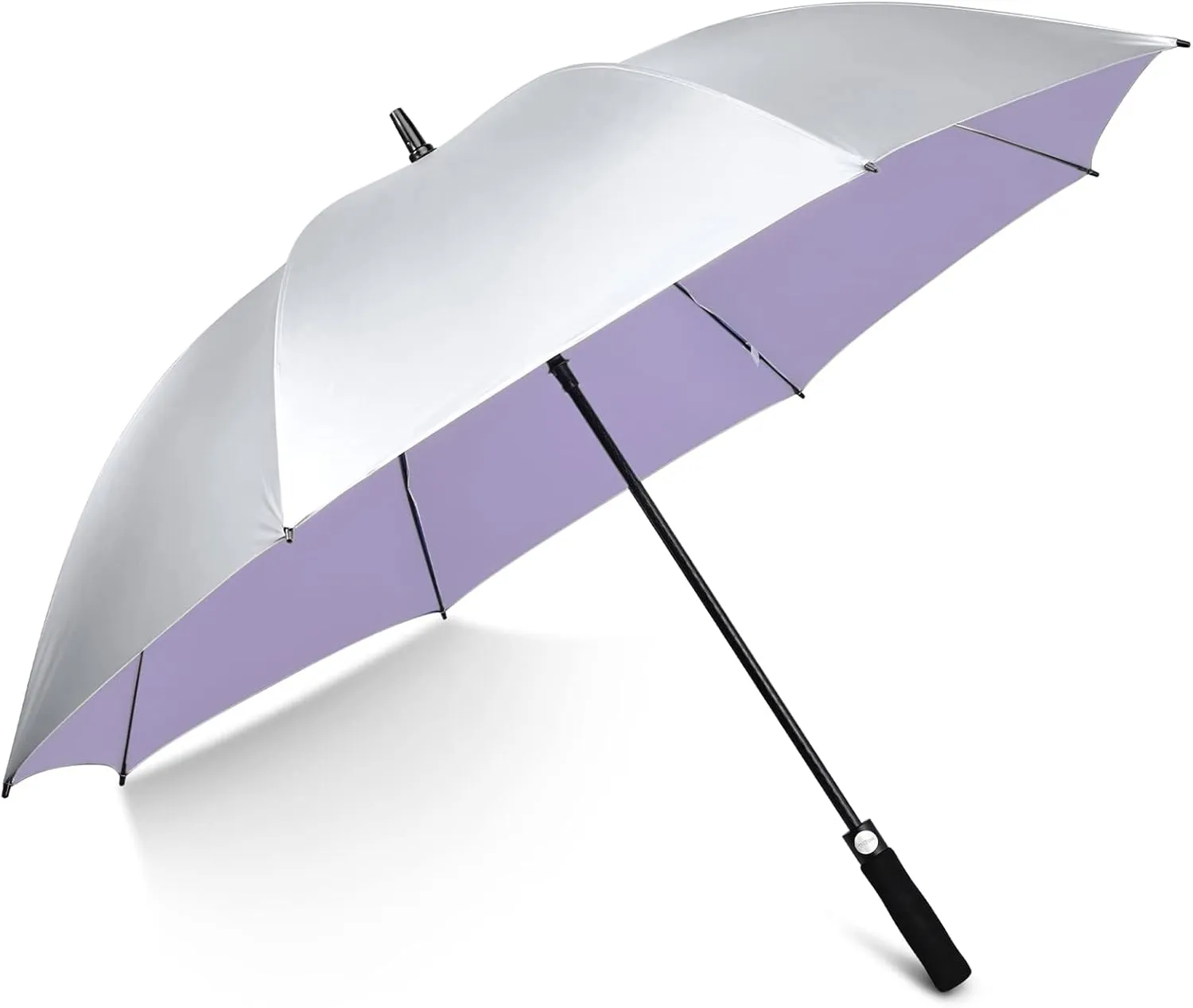 G4Free 54/62 Inch Windproof UV Protection Golf Umbrella Extra Large Silver Coated Automatic Open Stick Long Umbrella