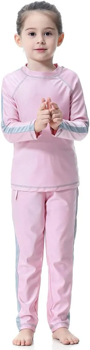 Girls Muslim Swimsuit Sweetheart Top   Pants Full Coverage Swimwear Islamic Cap Swimming Burkini Bathing Suit