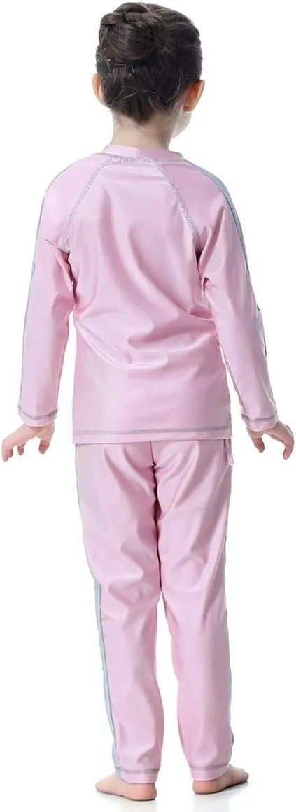Girls Muslim Swimsuit Sweetheart Top   Pants Full Coverage Swimwear Islamic Cap Swimming Burkini Bathing Suit