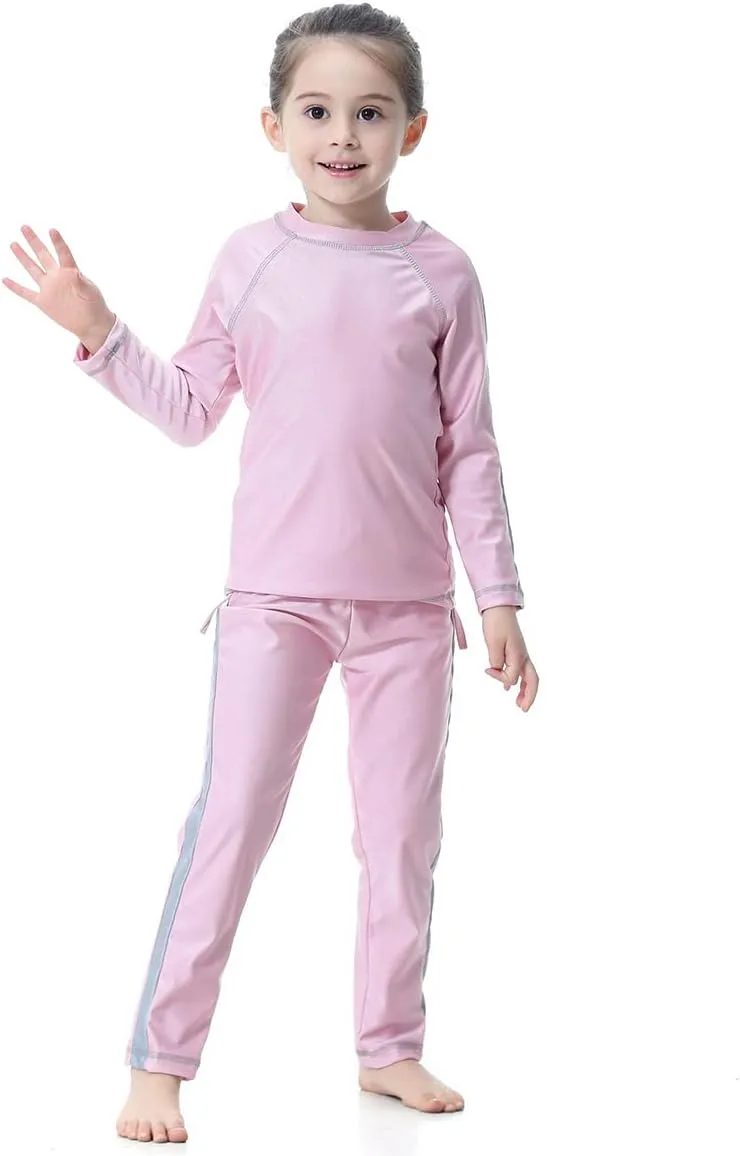 Girls Muslim Swimsuit Sweetheart Top   Pants Full Coverage Swimwear Islamic Cap Swimming Burkini Bathing Suit