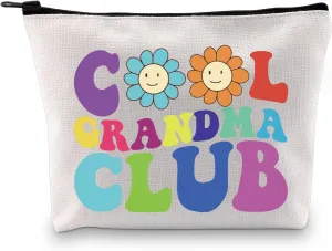 GJTIM Grandma Mothers Day Gift Mimi Nana Gift from Grandchildren Zipper Pouch Grandmother Birthday Christmas Gift Cool Grandma Club Travel Bag (Grandma Club Bag)