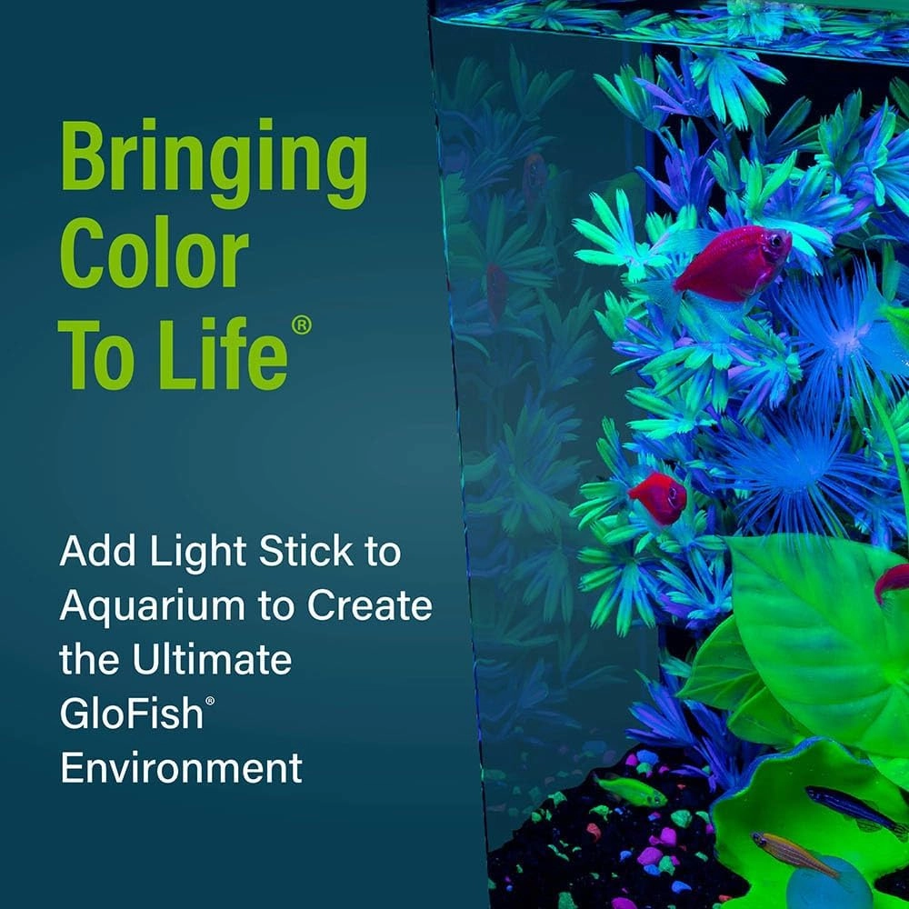 GloFish 6-Inch LED Light Stick for Fish Aquariums Up to 5 Gallons, 1 Count, with White and Blue LED Lights