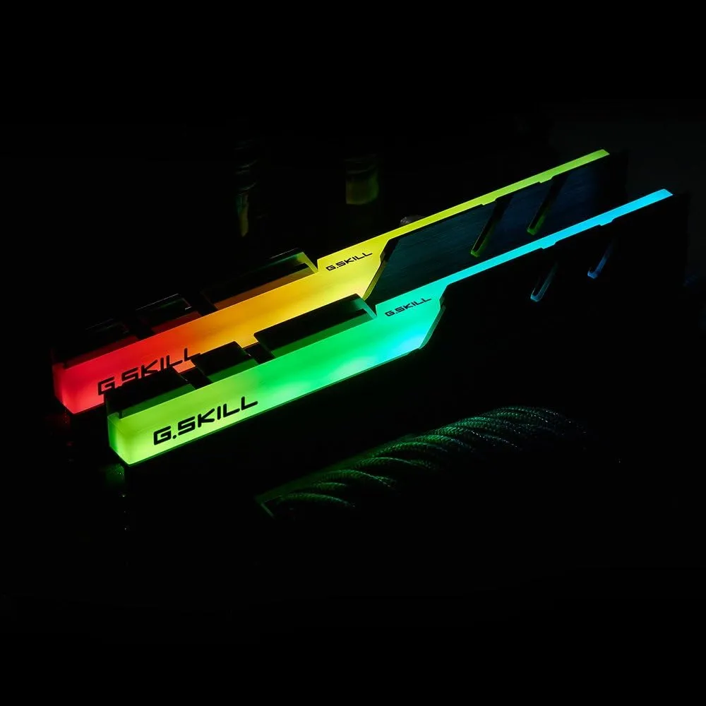 G.SKILL F4-3000C16D-16GTZR 16 GB (8 GB x 2) Trident Z R GB Series DDR4 3000 MHz PC4-24000 CL16 Dual Channel Memory Kit - Black with Full Length RGB LED Light bar