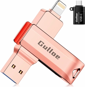 Gulloe 512GB USB Flash Drive Intended for iPhone iPad, Memory Stick Storage for Photos and Videos Backup, Compatible with iPhone iPad Android PC, Plug and Play, No Application Required (Rose Gold)