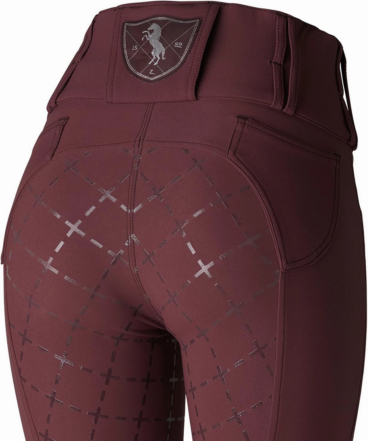 HORZE Desiree Womens Silicone Full Seat Breeches with Belt Loops