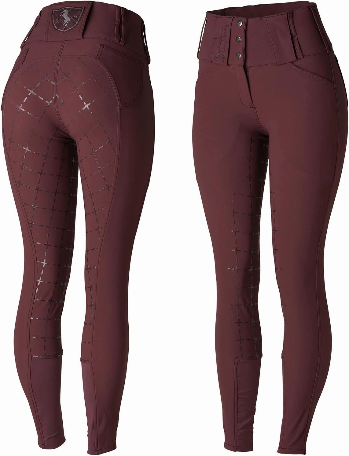 HORZE Desiree Womens Silicone Full Seat Breeches with Belt Loops