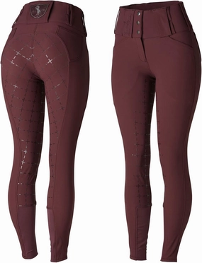 HORZE Desiree Womens Silicone Full Seat Breeches with Belt Loops