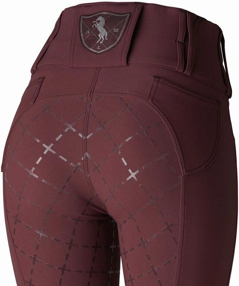 HORZE Desiree Womens Silicone Full Seat Breeches with Belt Loops