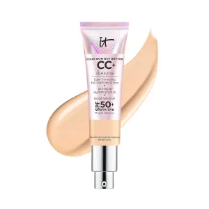 IT Cosmetics Your Skin But Better CC  Cream Illumination - Color Correcting Cream, Full-Coverage Foundation, Hydrating Serum & SPF 50  Sunscreen Radiant Finish 1.08 fl oz