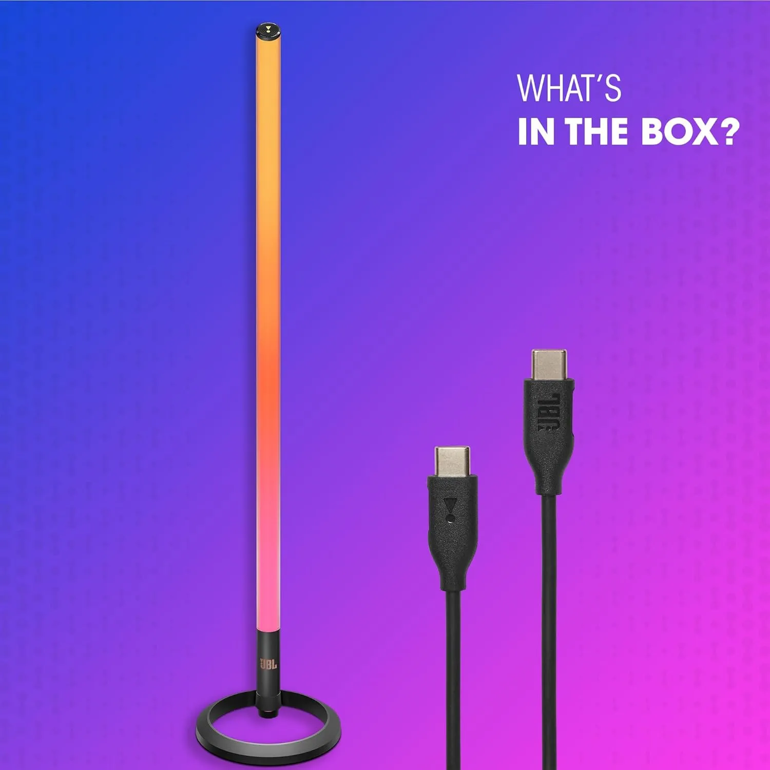 JBL PARTYLIGHT STICK - Bluetooth party light stick, Take your party to the next level with a choreographed lightshow, IPX4 splashproof, Enjoy a more immersive lightshow with multiple PartyLight Sticks