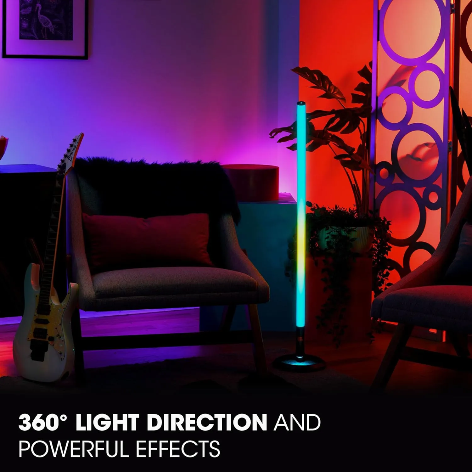 JBL PARTYLIGHT STICK - Bluetooth party light stick, Take your party to the next level with a choreographed lightshow, IPX4 splashproof, Enjoy a more immersive lightshow with multiple PartyLight Sticks