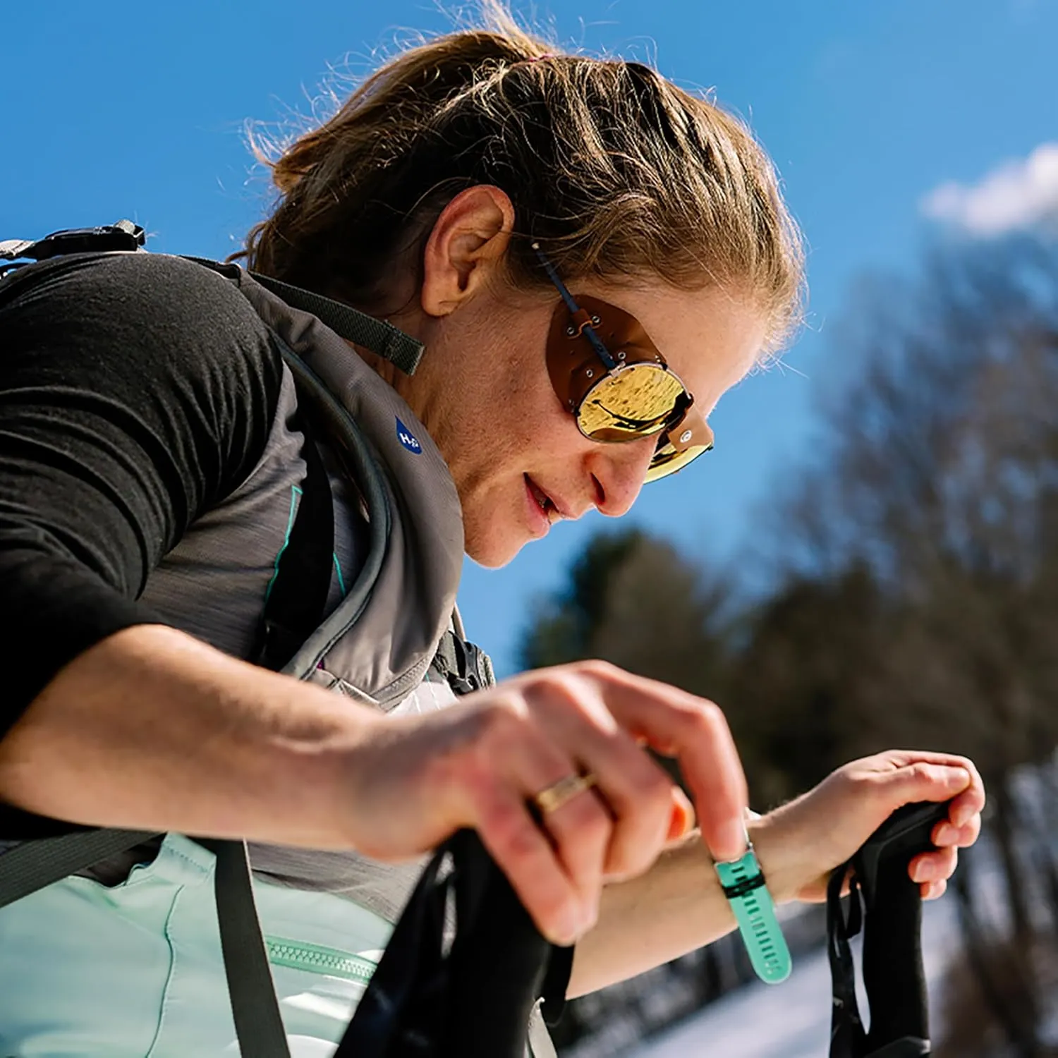 Julbo Cham Glacier Sunglasses for Men & Women w/Removable Leather Side Shields for Mountaineering, Hiking, Skiing, and Snow