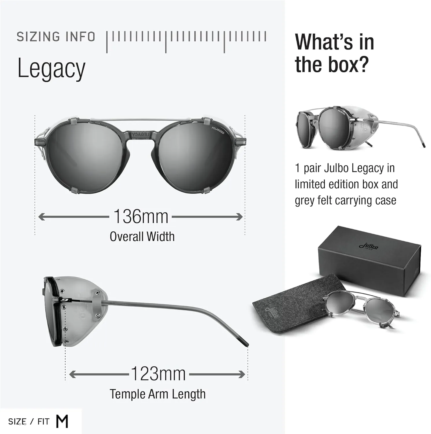 Julbo Legacy Mountaineering Glacier Photochromic Sunglasses w/Side Shields for Men and Women | Mountaineering & Lifestyle
